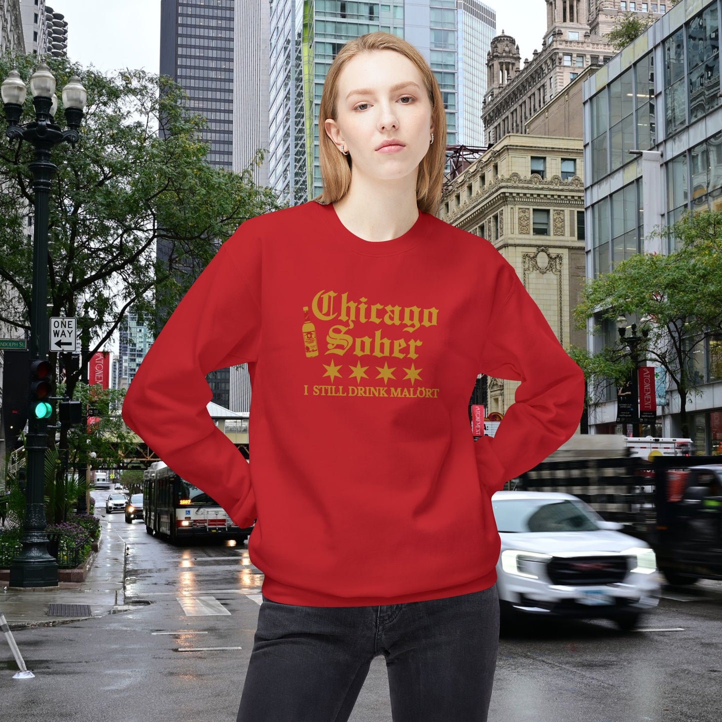 Chicago Sober-I still Drink Malort Crewneck Sweatshirt