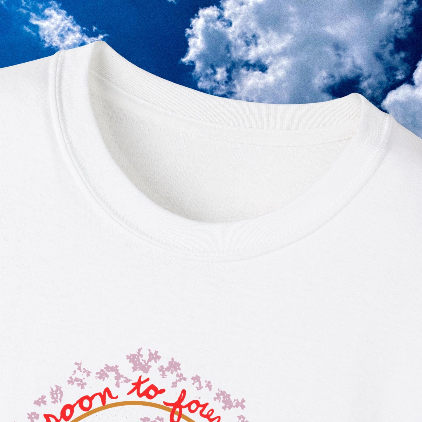 Collage Art Print Tee with 'What is Soon to Forever' Message - T-Shirt