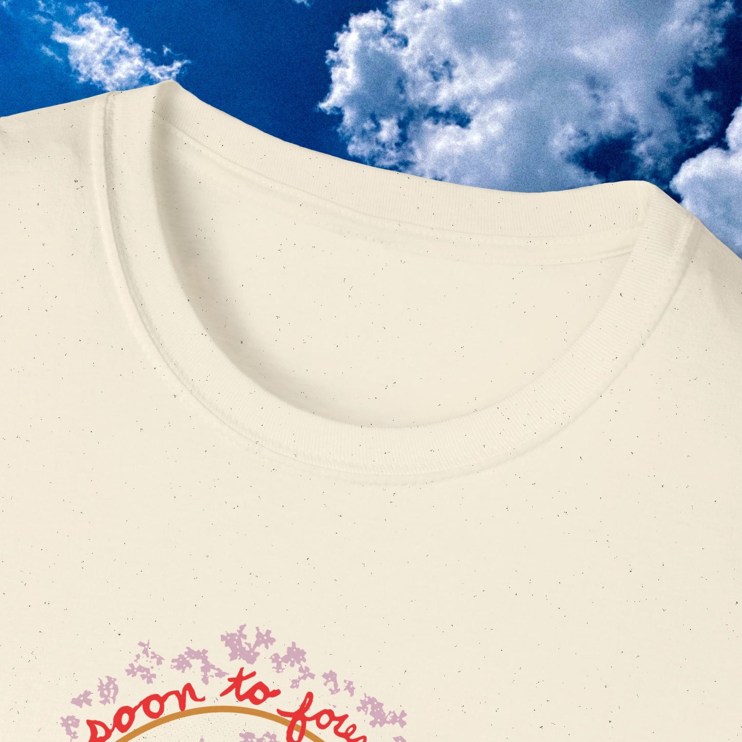 Collage Art Print Tee with 'What is Soon to Forever' Message- Unisex Softstyle T-Shirt