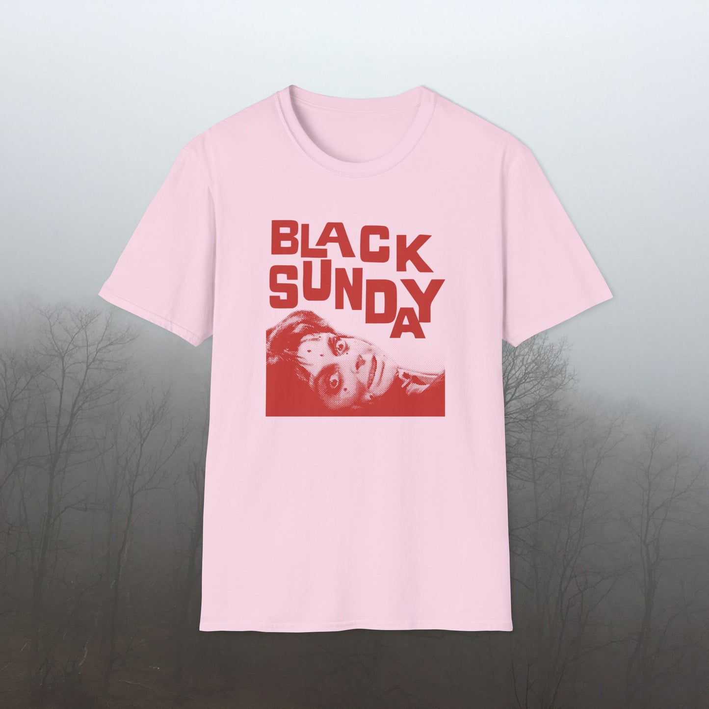 Horror Movie Print Black Sunday, (1960) T Shirt for Italian Horror Movie Fan Black Sunday Unisex Softstyle T-Shirt