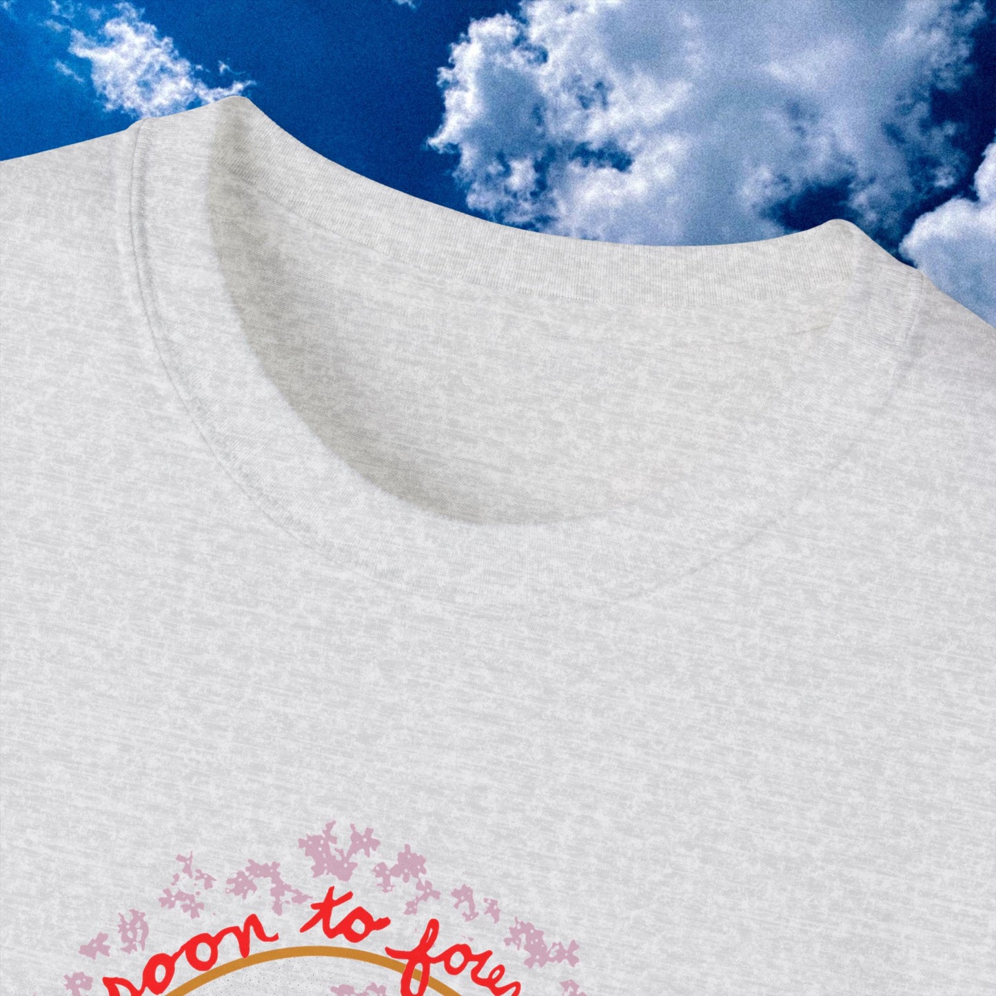 Collage Art Print Tee with 'What is Soon to Forever' Message - T-Shirt