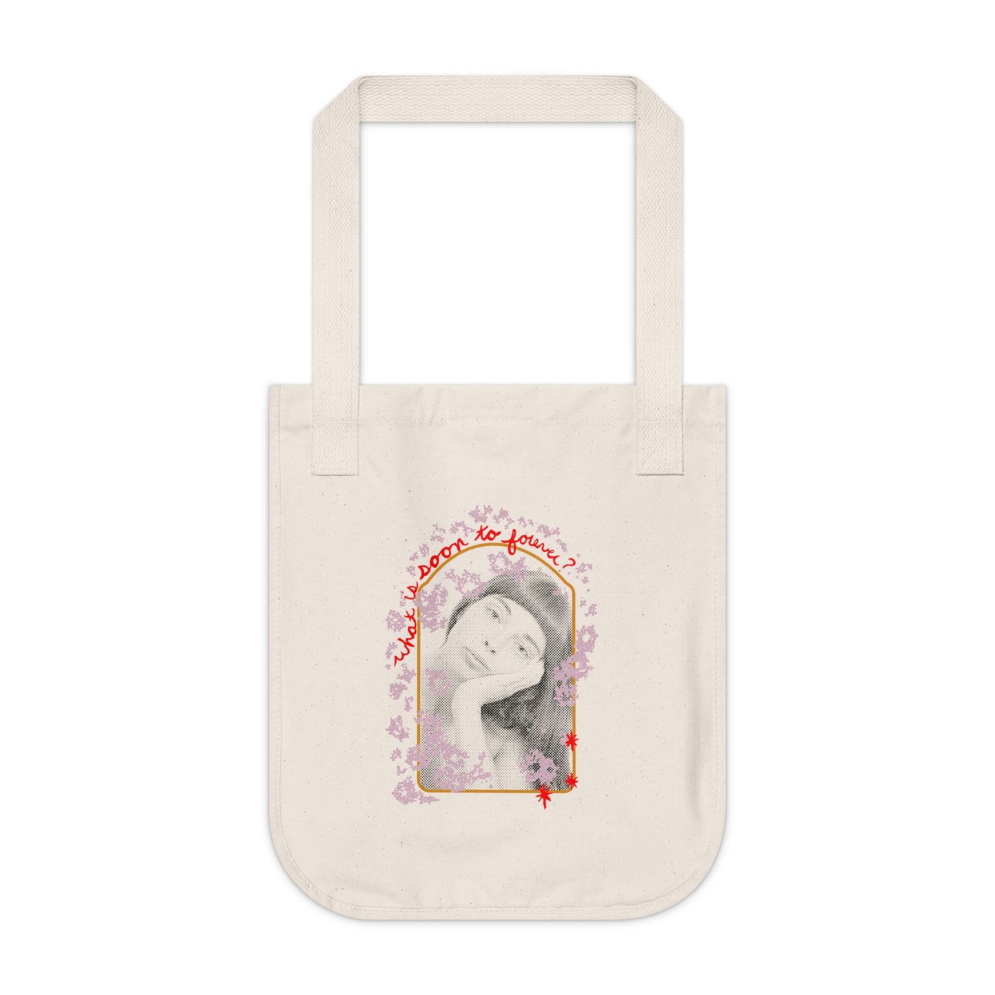 What is Soon To Forever? Collage Art Print Organic Canvas Tote Bag