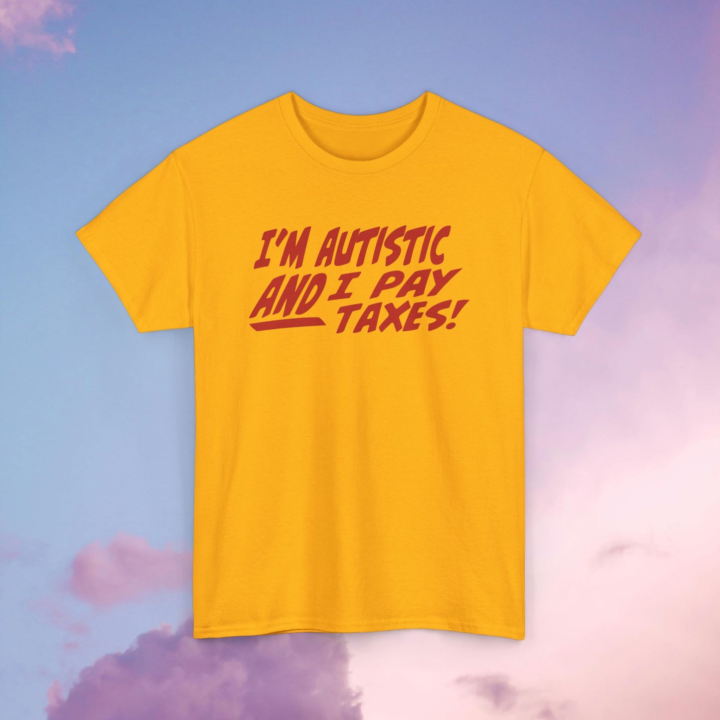 I'm Autistic AND I Pay Taxes! Unisex Heavy Cotton Tee