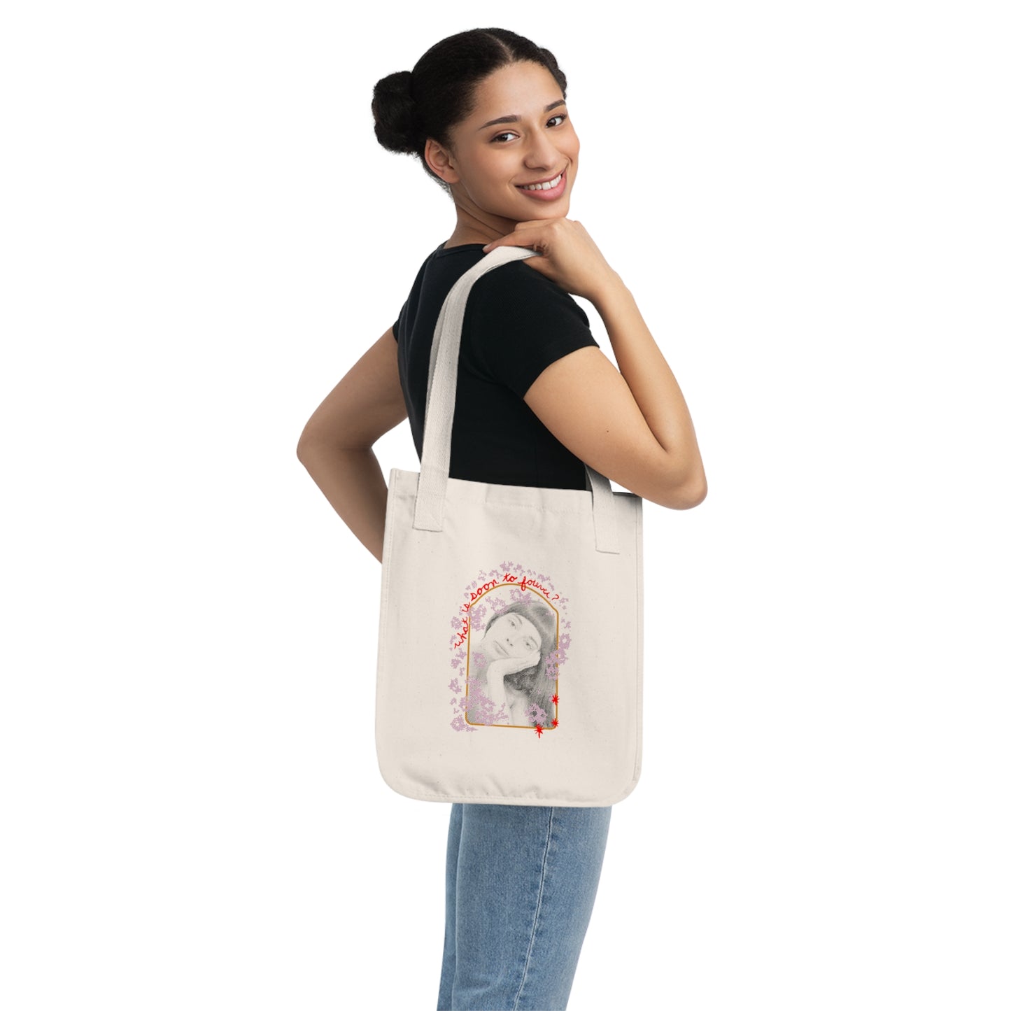What is Soon To Forever? Collage Art Print Organic Canvas Tote Bag