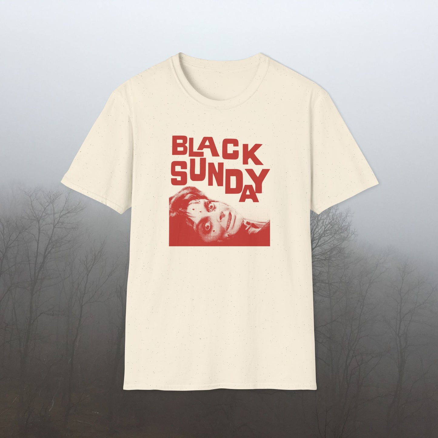 Horror Movie Print Black Sunday, (1960) T Shirt for Italian Horror Movie Fan Black Sunday Unisex Softstyle T-Shirt