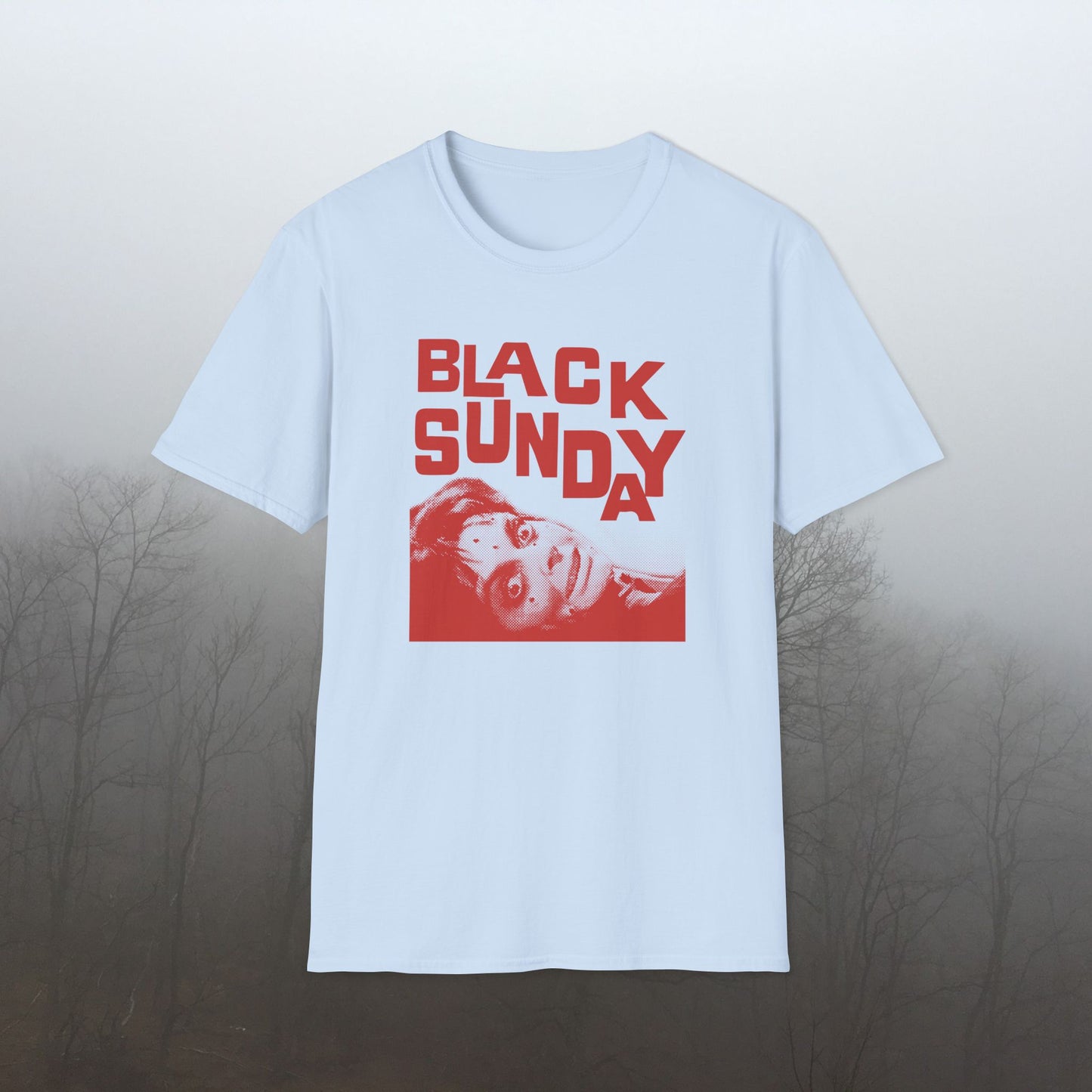 Horror Movie Print Black Sunday, (1960) T Shirt for Italian Horror Movie Fan Black Sunday Unisex Softstyle T-Shirt