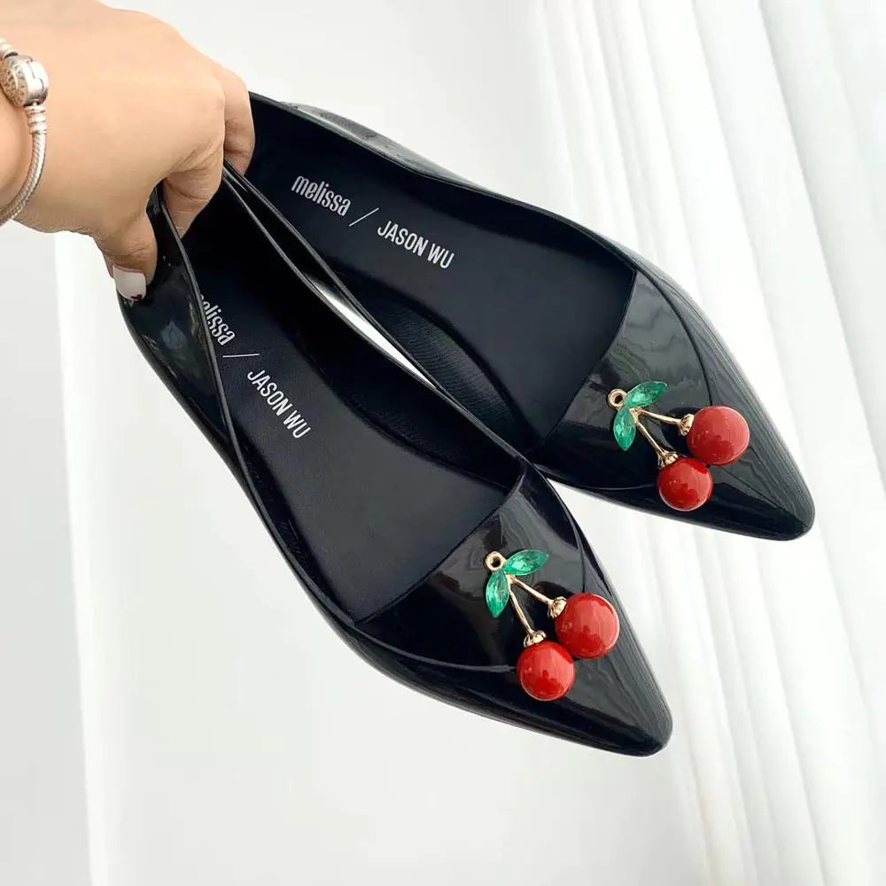 Cherry Melis Jelly Shoes - Stylish and Versatile Flats