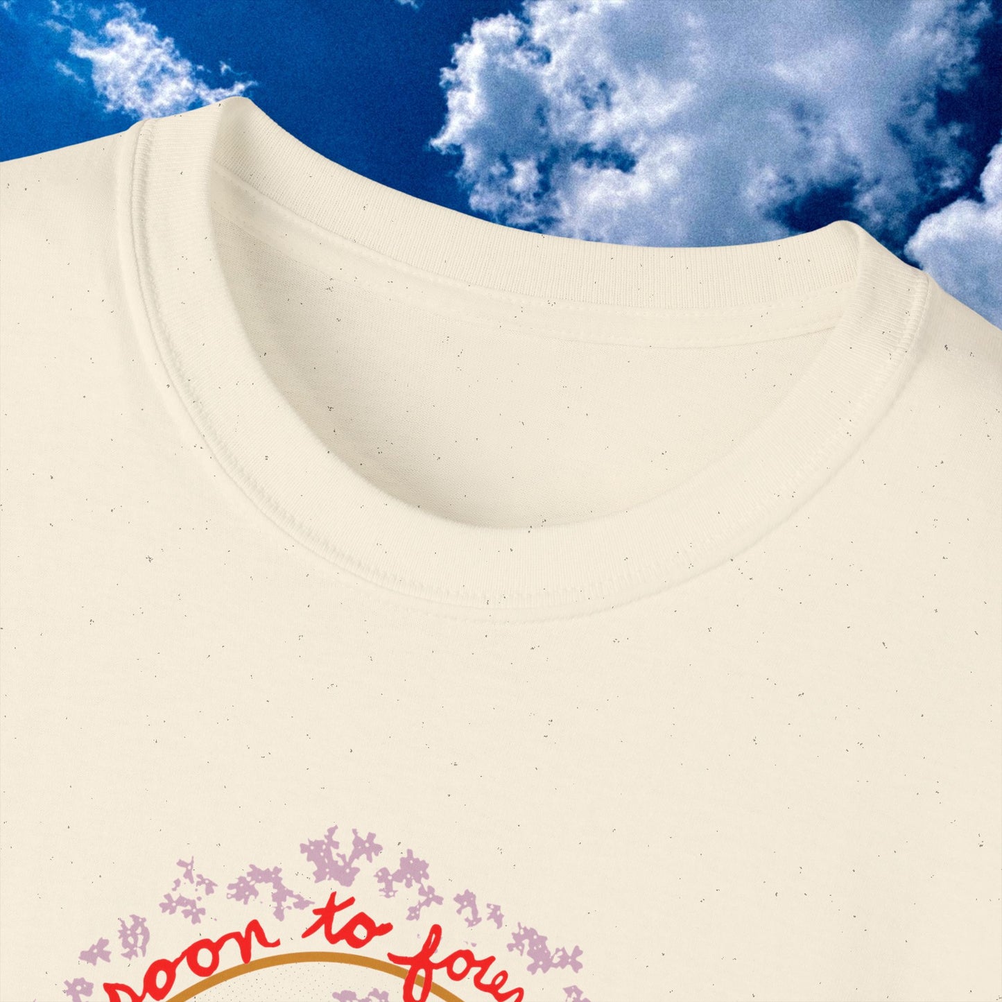 Collage Art Print Tee with 'What is Soon to Forever' Message - T-Shirt