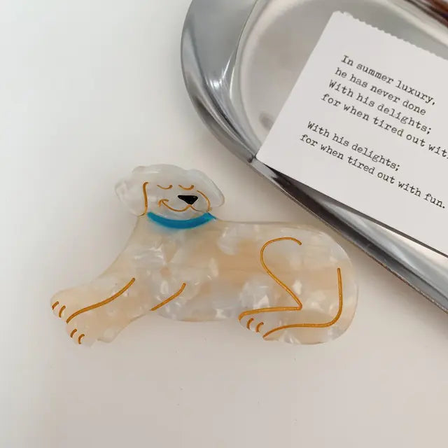 Korean Acetate Corgi Dog Hairpin and Clip Accessories