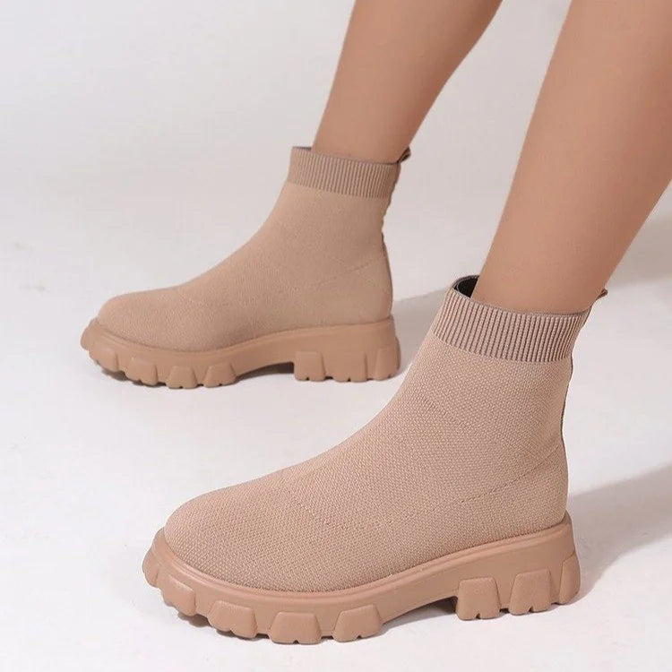 Low Heel Sock Boots
