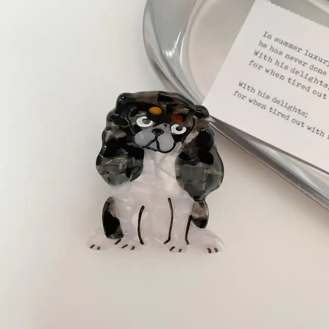 Korean Acetate Corgi Dog Hairpin and Clip Accessories