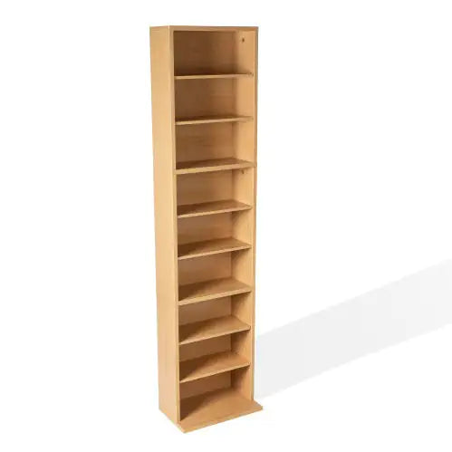 Media Storage, 6 Adjustable Shelves In Maple