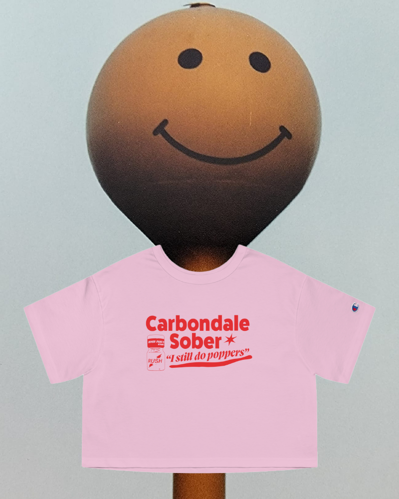 Carbondale Sober, I Still Do Poppers Funny Parody Gay Pride Party Pride Champion Women's Heritage Cropped T-Shirt