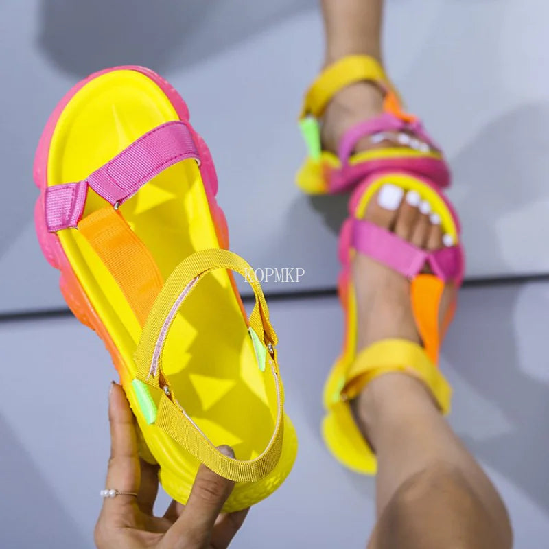 Women's Multicolor Comfortable Flat Sandals
