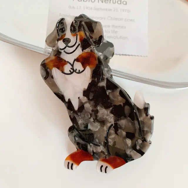 Korean Acetate Corgi Dog Hairpin and Clip Accessories
