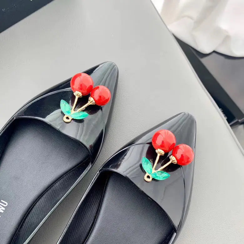 Cherry Melis Jelly Shoes - Stylish and Versatile Flats