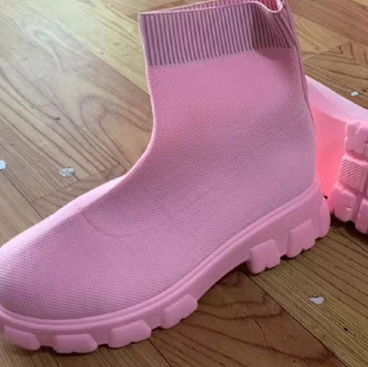 Low Heel Sock Boots