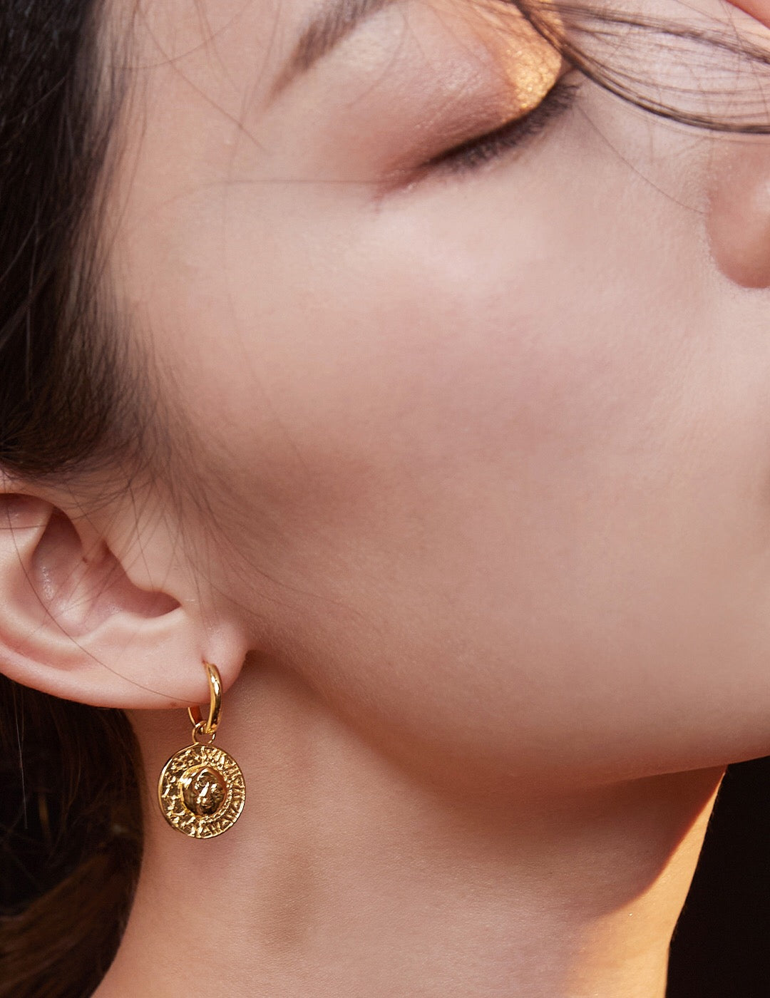 Gold Coin Earrings