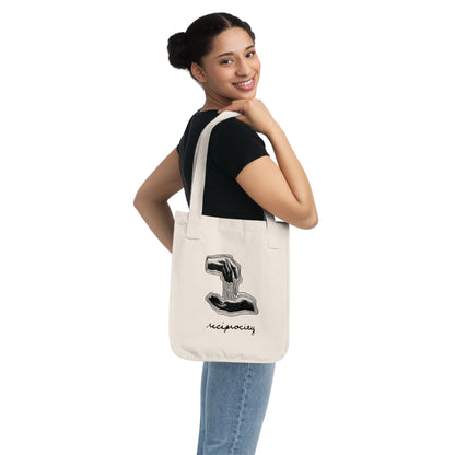 Two of Cups 'Reciprocity' Collage Art Print Organic Canvas Tote Bag