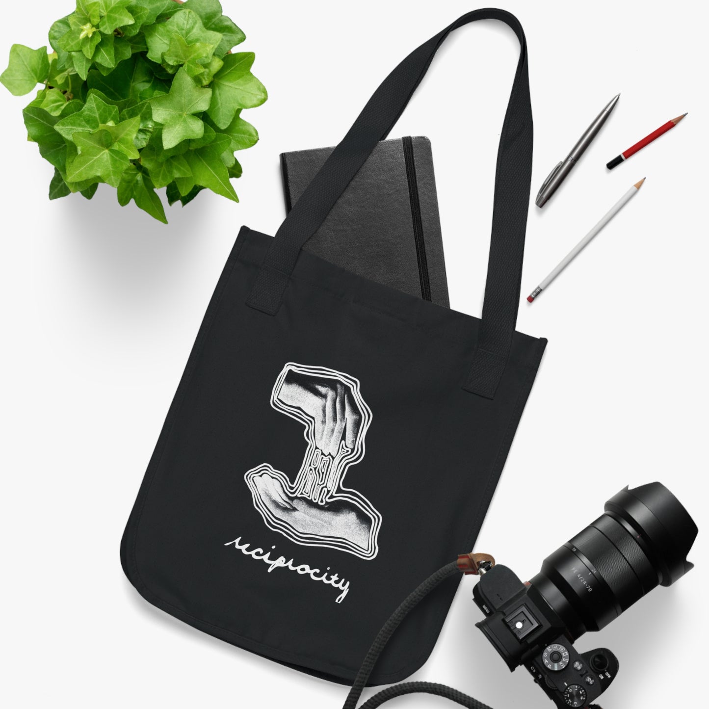 Two of Cups 'Reciprocity' Collage Art Print Organic Canvas Tote Bag