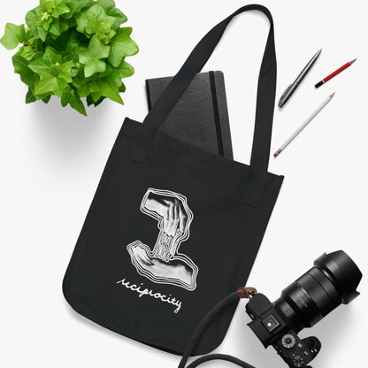 Two of Cups 'Reciprocity' Collage Art Print Organic Canvas Tote Bag