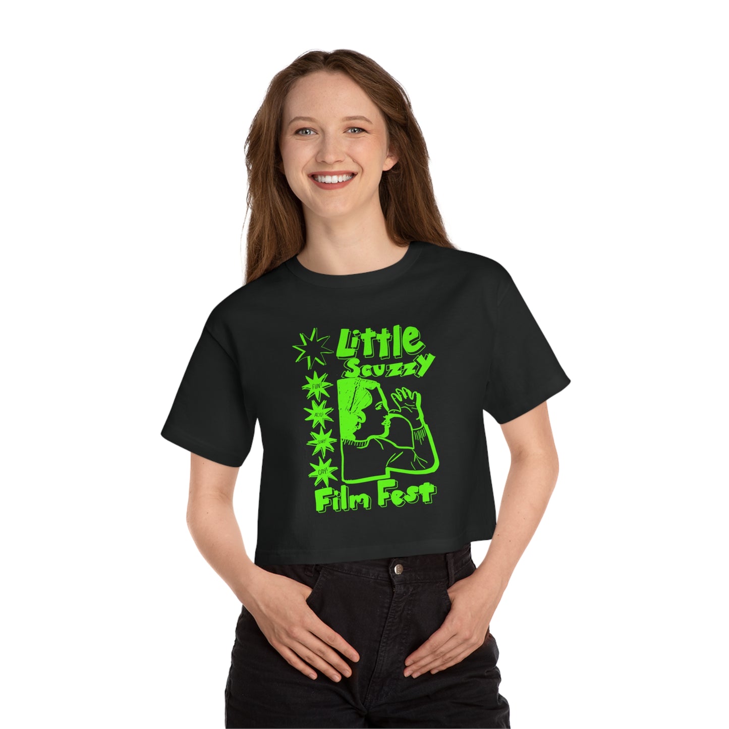 Little Scuzzy Film Fest 2023 Champion Women's Heritage Cropped T-Shirt