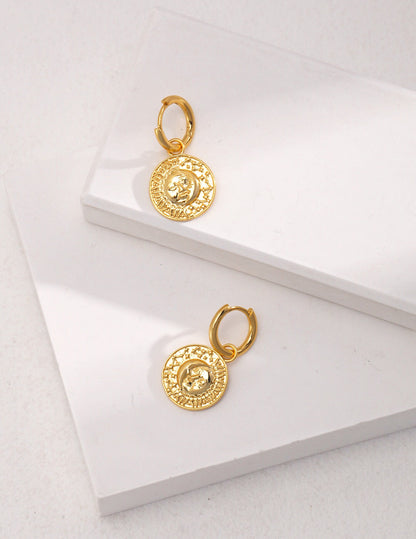 Gold Coin Earrings