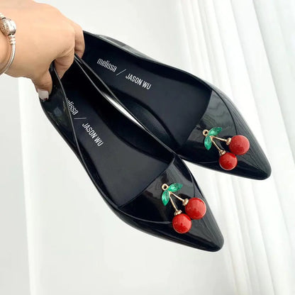 Cherry Melis Jelly Shoes - Stylish and Versatile Flats