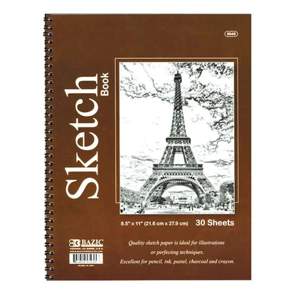 Sketch Pad Side Bound Spiral, 8.5″X 11″(30 Ct.)