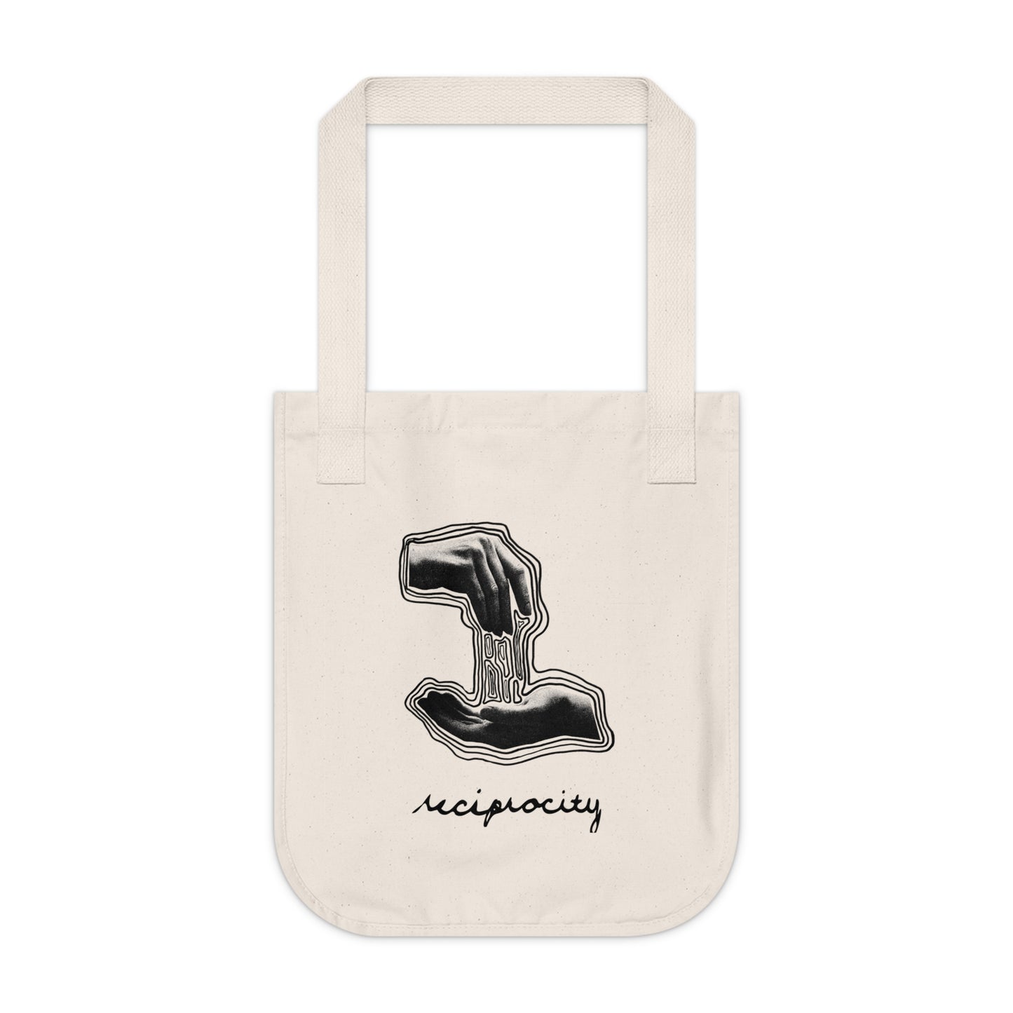 Two of Cups 'Reciprocity' Collage Art Print Organic Canvas Tote Bag