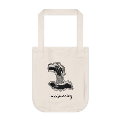Two of Cups 'Reciprocity' Collage Art Print Organic Canvas Tote Bag