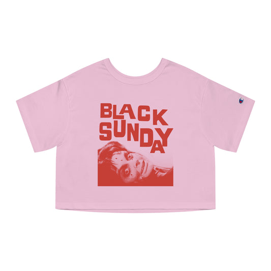 Horror Movie Print Black Sunday, (1960) T Shirt for Italian Horror Movie Fan  Champion Women's Heritage Cropped T-Shirt