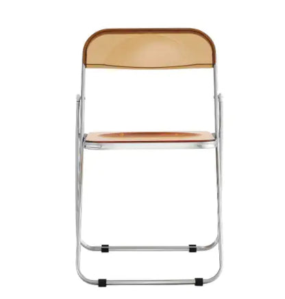 YELLOW Clear Transparent Folding Chair Chair Pc Plastic Living Room Seat