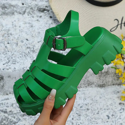 Women's Casual Beach Platform Sandals with Thick Sole