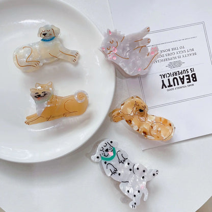 Korean Acetate Corgi Dog Hairpin and Clip Accessories