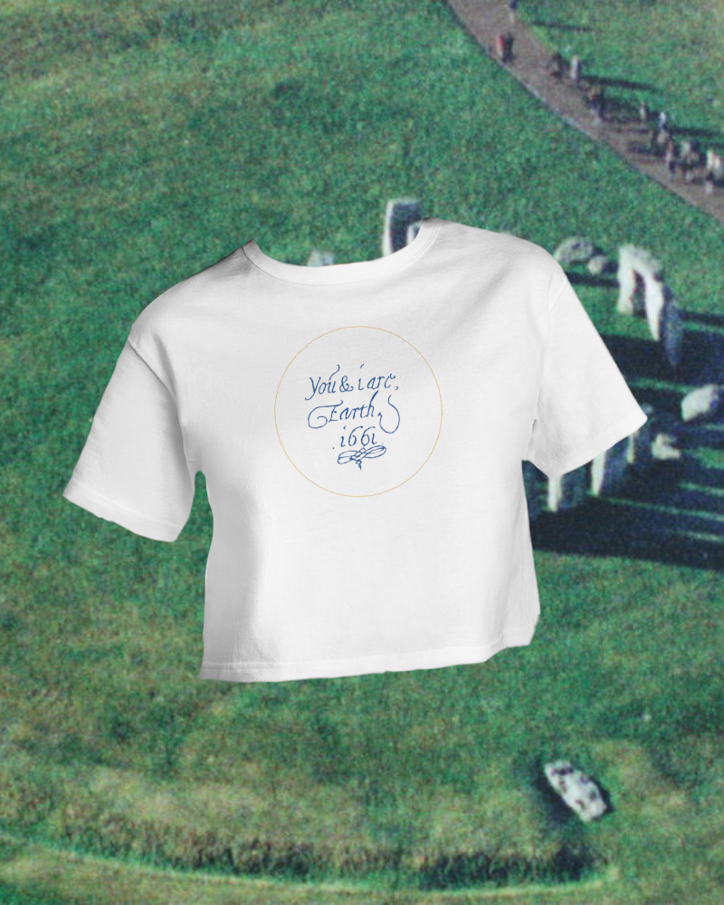 Art history Buff "You and I are Earth, 1661"Champion Women's Heritage Cropped T-Shirt