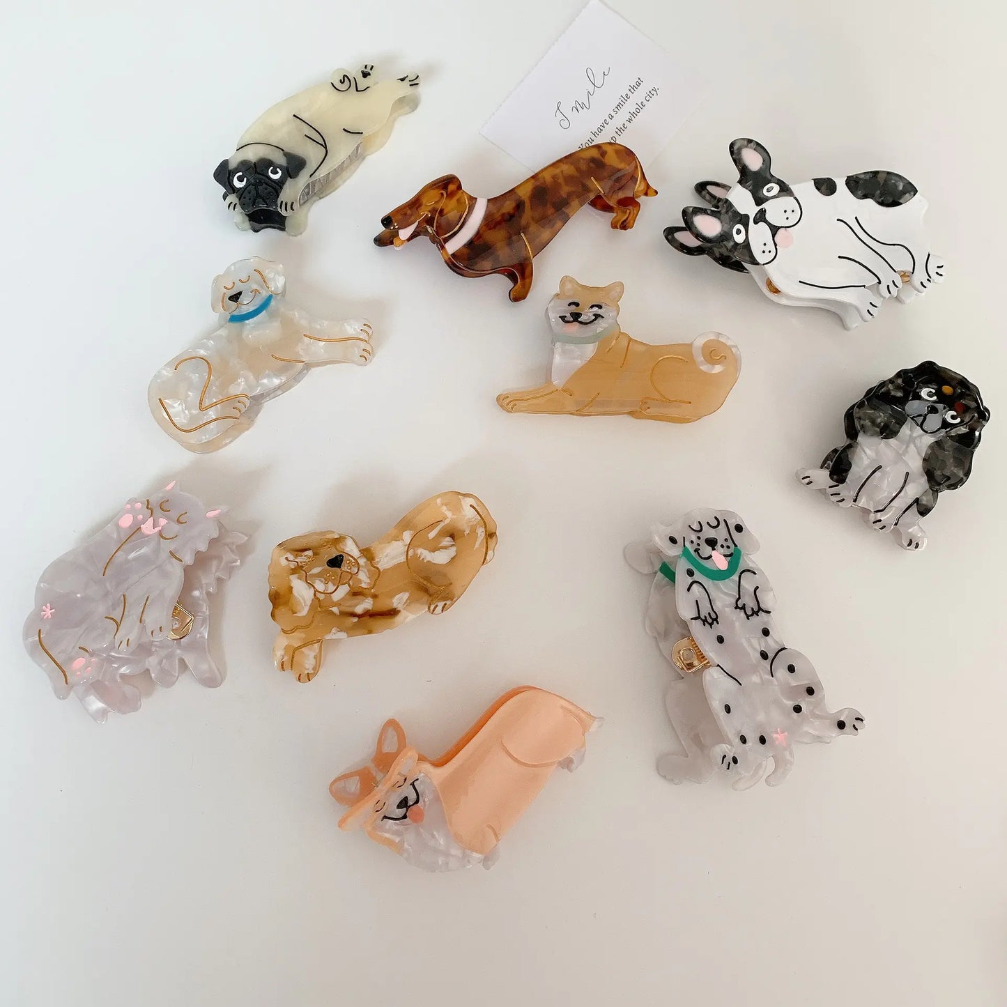 Korean Acetate Corgi Dog Hairpin and Clip Accessories