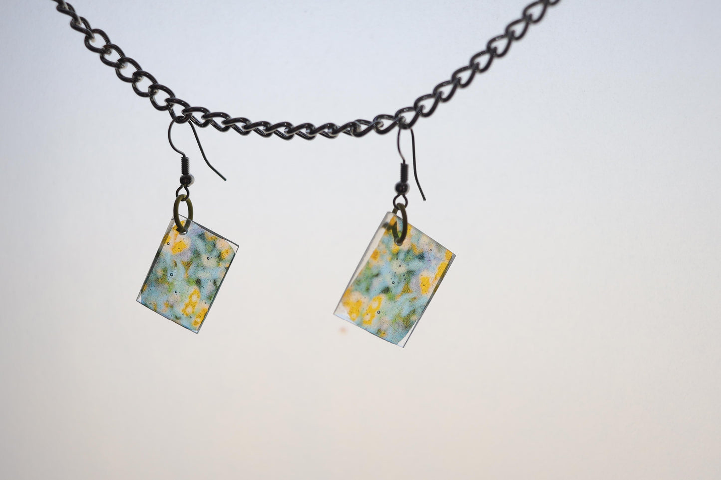 Handmade Clear, Acrylic Abstract Earrings