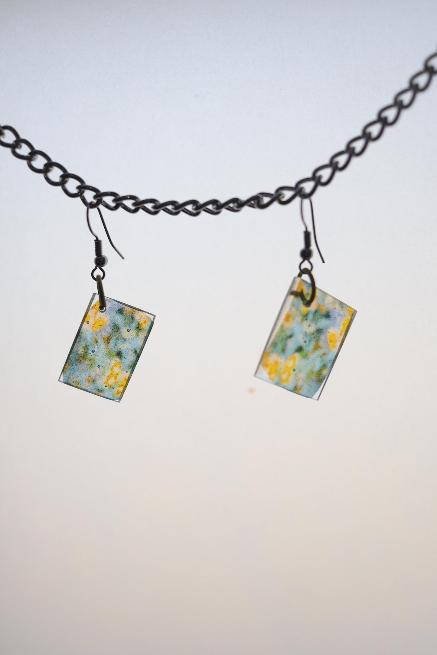 Handmade Clear, Acrylic Abstract Earrings