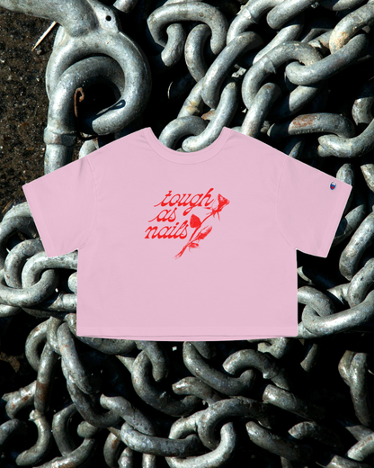 Tough As Nails" Masculine Touch/Feminine Touch Sweet But Tough- Champion Women's Heritage Cropped T-Shirt