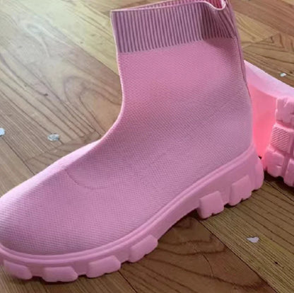 Low Heel Sock Boots